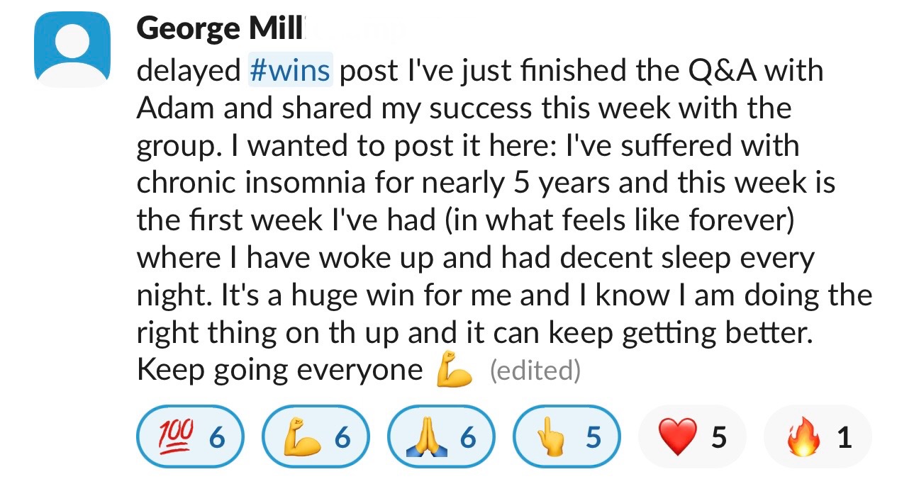Client testimonial message