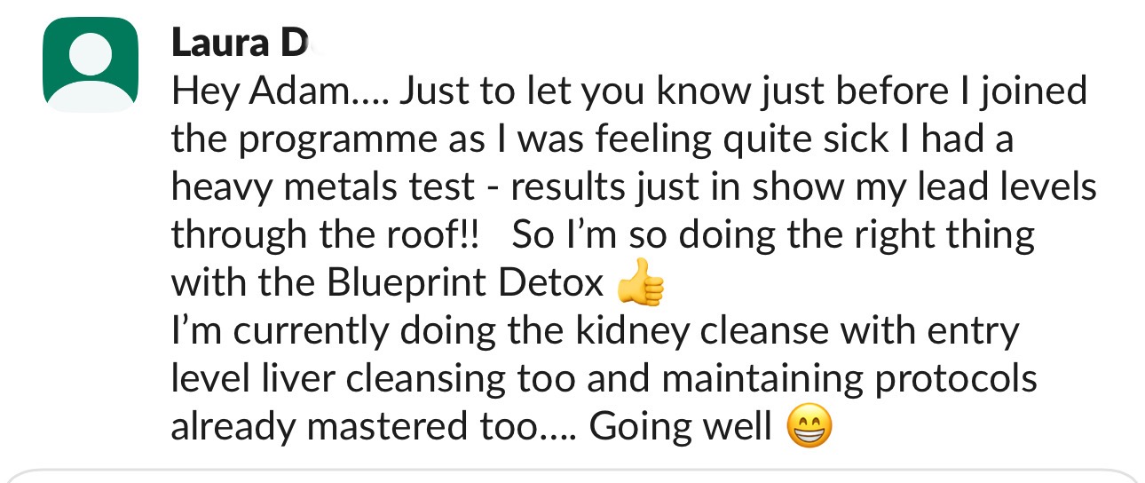 Client testimonial message